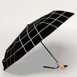 Black Grid Eco-Friendly Compact Duck Umbrella - Original Duckhead