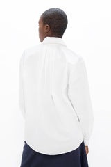 Prague Organic Cotton Collar Shirt in Cloud White