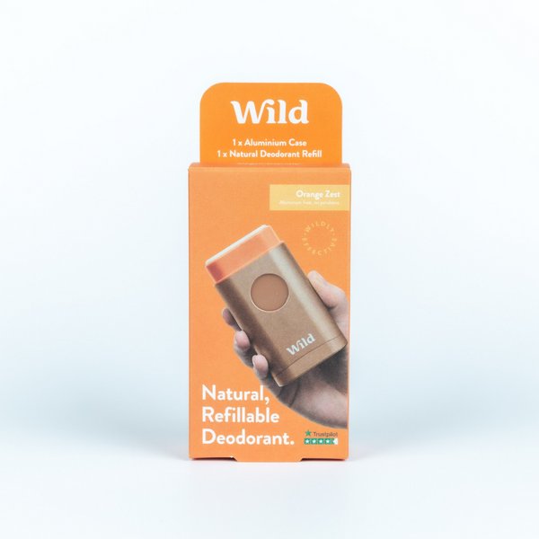 Wild Coral Case and Orange Zest Deodorant Refill Starter Pack