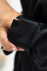 Kobe Shirt Silk Blouse in Black