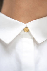 Vienna Organic Cotton Short Sleeves Shirt in Cloud White