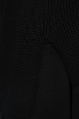 Ottawa - Hand Knitted Wool High Neck Sweater - Licorice Black