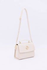 London Piñatex® Saddle Bag in Latte White