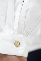 Prague Organic Cotton Collar Shirt in Cloud White