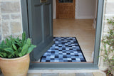 Slate Squares Runner - Sustainable Recycled Washable Eco Doormats 64x124cm)