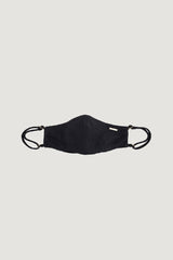 Linen Natural Dyed Face Mask in Charcoal Black
