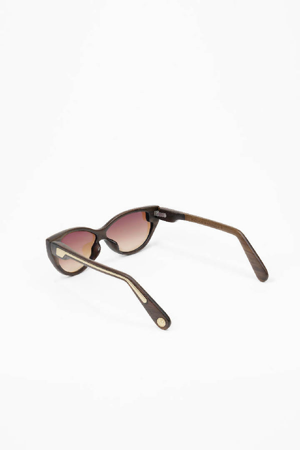 Hampton Wooden Cat Eye Sunglasses