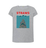 Ladies Eco & Vegan Friendly 100% Organic Cotton Tshirt - Straws