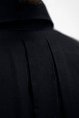 Prague Organic Cotton Collar Shirt in Eclipse Black