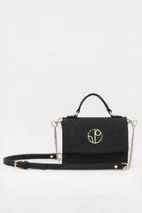 Mini London Piñatex® Cross Body Bag in Truffle Black