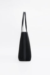 Monte Carlo Organic Cotton Tote Bag in Oyster Black