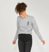 Ladies Eco & Vegan Friendly 50% Recycled Materials & 50% Organic Cotton Sweatshirt - Being Vegan Is Rad