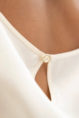 Kingston Silk Camisole Top in Pearl White