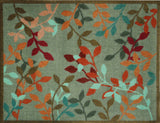 Copper Leaves - Sustainable Recycled Washable Eco Doormat (64x83cm)