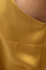 Calabar Silk Slip Dress in Mimosa Yellow