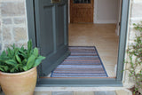 Natural and Grey Stripe Runner - Sustainable Recycled Washable Eco Doormats (64x124cm)