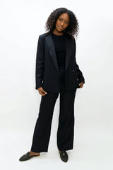 Sao Paulo Racer Knitted Top in Licorice Black