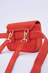 New York Piñatex® Belt Bag in Cherry Red