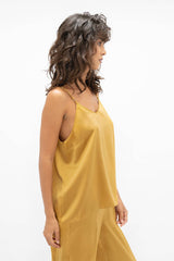 Kingston Silk Camisole Top in Mimosa Yellow