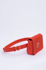 New York Piñatex® Belt Bag in Cherry Red