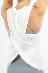 Okayama Modal Sleeveless Workout Top in Opal White