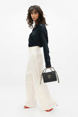 Kobe Shirt Silk Blouse in Black