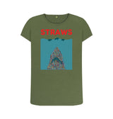 Ladies Eco & Vegan Friendly 100% Organic Cotton Tshirt - Straws