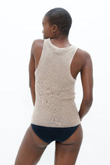 Sao Paulo Racer Knitted Top in Sand Brown
