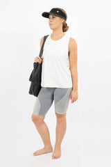 Okayama Modal Sleeveless Workout Top in Opal White