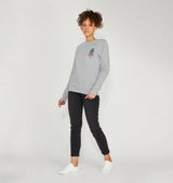 Ladies Eco & Vegan Friendly 50% Recycled Materials & 50% Organic Cotton Sweatshirt - Being Vegan Is Rad