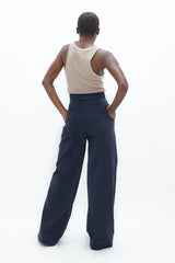 Florence Organic Cotton Pants in Summer Night Blue