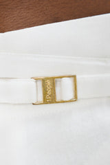 Florence Organic Cotton Bermuda Shorts in White Dove