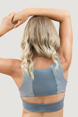 Portland Open Back Crop Top in Agate Grey