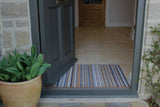 Natural and Grey Stripe - Sustainable Recycled Washable Eco Doormat (64x83cm)