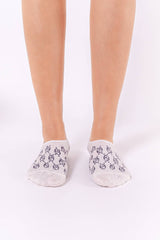 Modal Monogram No Show Socks in 2 White & 1 Black