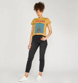 Ladies Eco & Vegan Friendly 100% Organic Cotton Tshirt - Straws