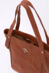 Tokyo Piñatex® Tote Bag in Mocha Brown