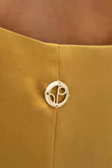 Calabar Silk Slip Dress in Mimosa Yellow