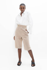 Budapest Organic Cotton Oversized Shirt in Cloud White