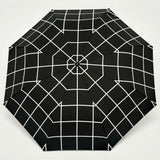 .Black Grid Compact Duck Umbrella