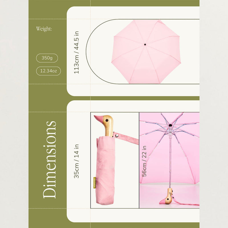 Barbie Pink Eco-Friendly Compact Duck Umbrella - Original Duckhead