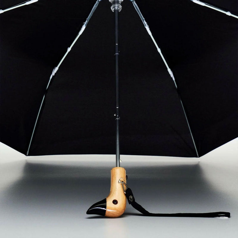Black Eco-Friendly Compact Duck Umbrella
