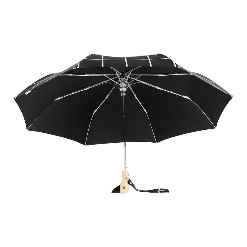 .Black Grid Compact Duck Umbrella - Original Duckhead