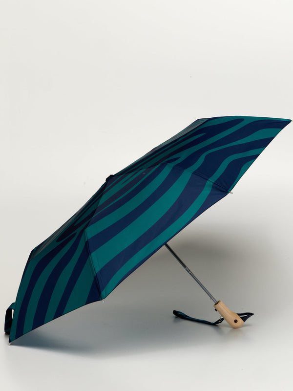 Swirl in Blue Eco-Friendly Compact Duck Umbrella