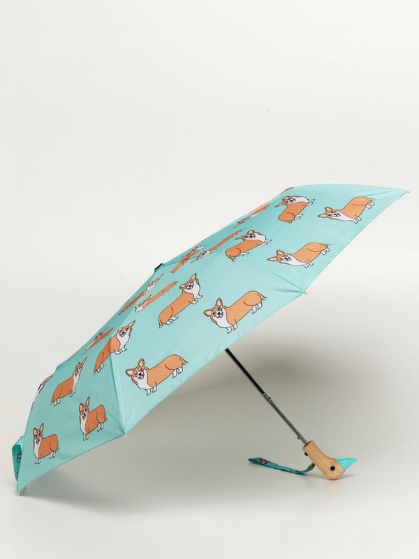 Corgi Mint Eco-friendly Compact Duck Umbrella