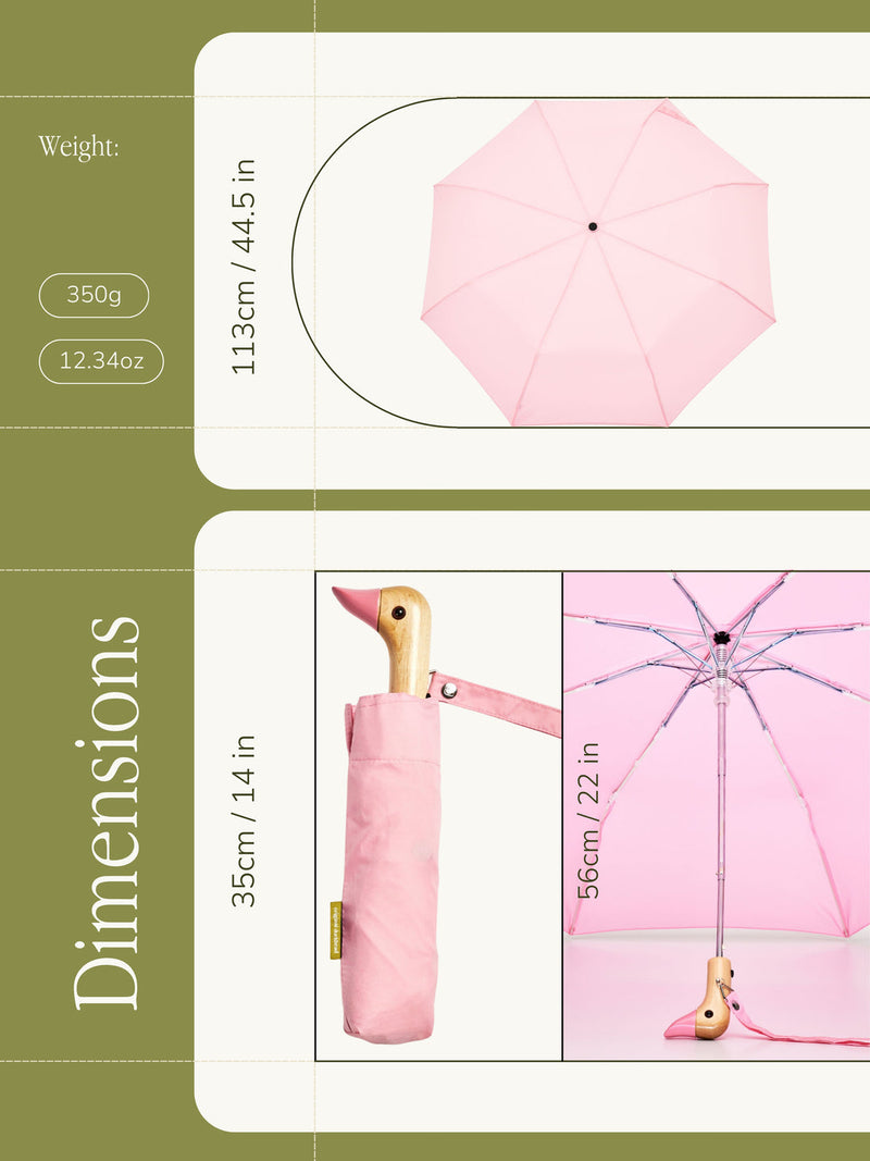 Barbie Pink Eco-Friendly Compact Duck Umbrella Original Duckhead
