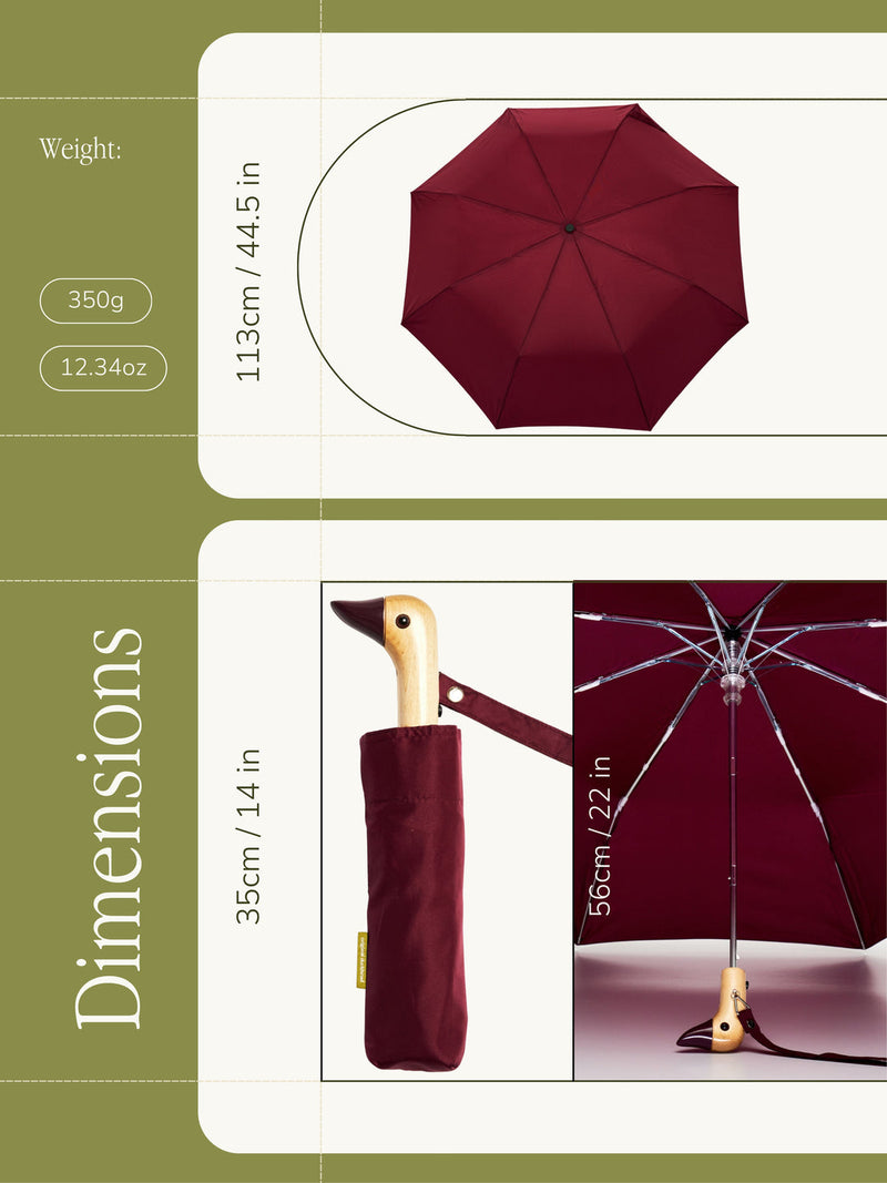 Cherry Eco-Friendly Compact Duck Umbrella Original Duckhead