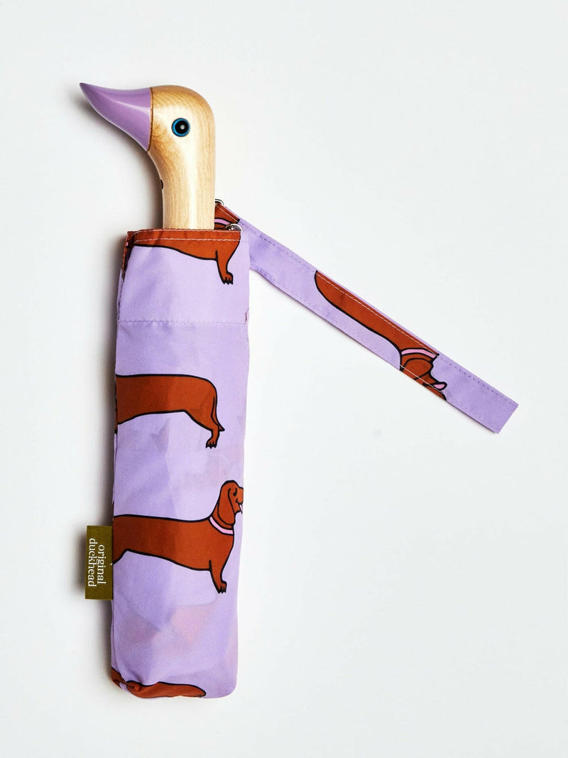 Dachshund Dog Lilac Eco-friendly Compact Duck Umbrella Original Duckhead