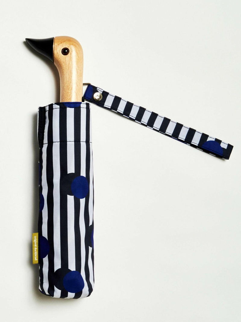 Polkastripe Eco-Friendly Compact Duck Umbrella Original Duckhead