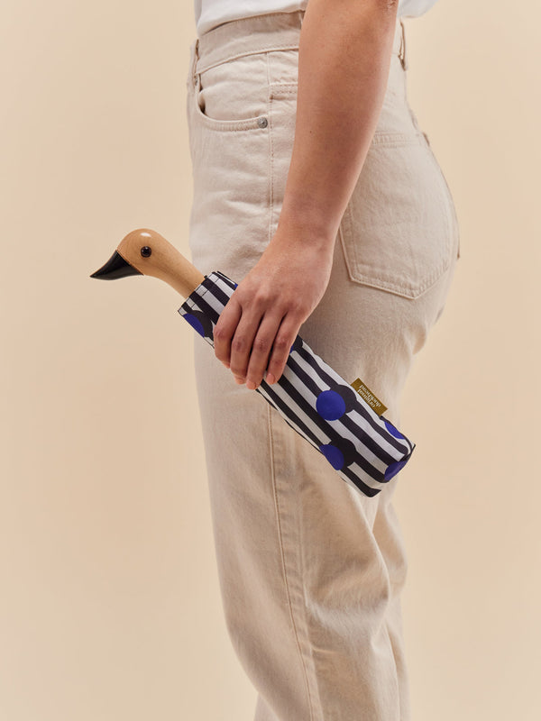 Polkastripe Eco-Friendly Compact Duck Umbrella Original Duckhead
